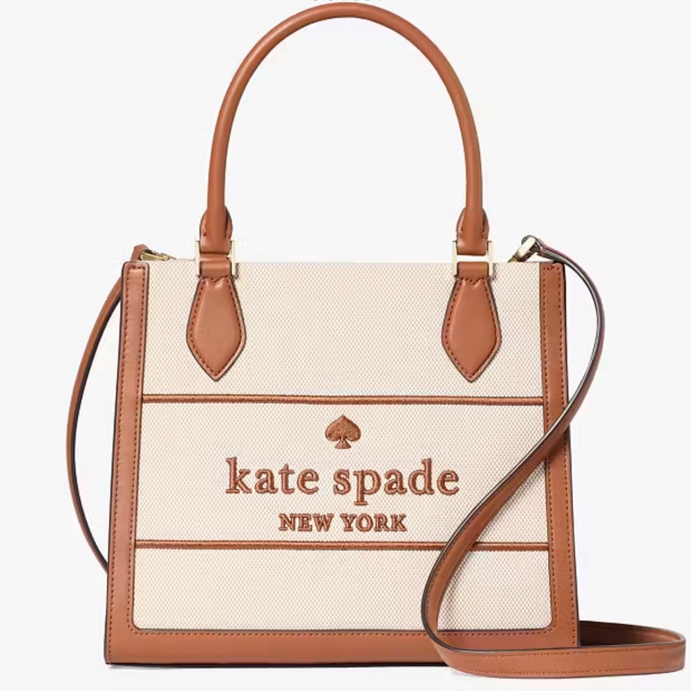 Kate Spade Ellie Canvas Small Tote Warm Gingerbread - Picture 11 of 16